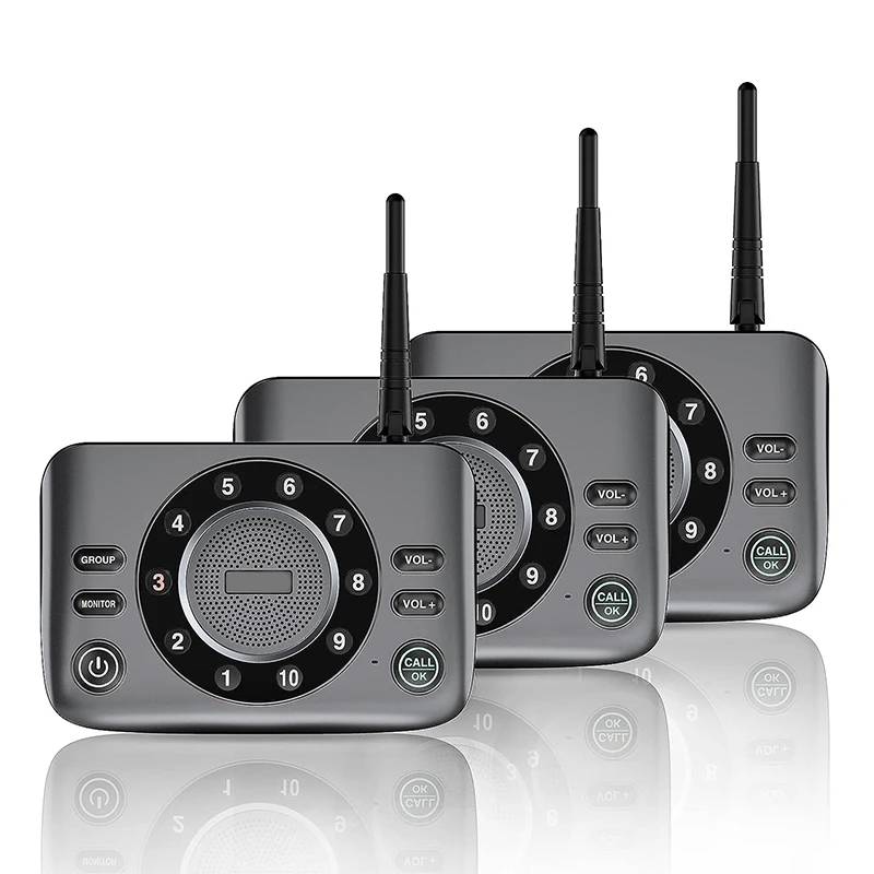 Wireless intercom for office Home doorbell intercom Restaurant Room to Room Intercom System