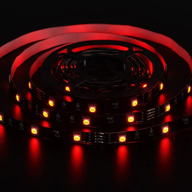 5050 RGB Led Strip Factory IP20 IP65 IP68 Decorative 12V 24V Driver Remote Light outdoor flexible