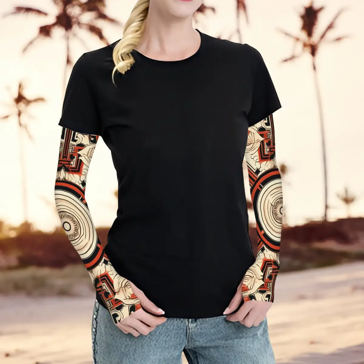 Защитные рукава-компрессионные нарукавники с индивидуальным дизайном для взрослых солнцезащитные