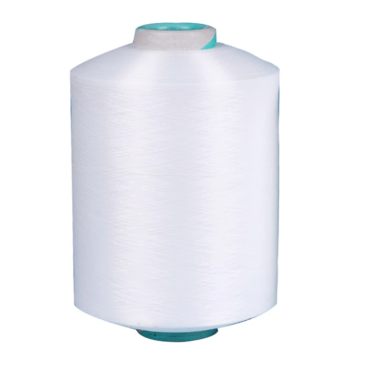 Recycled yarn sewing thread 100% polyester raw white mother fancy yarn for weaving