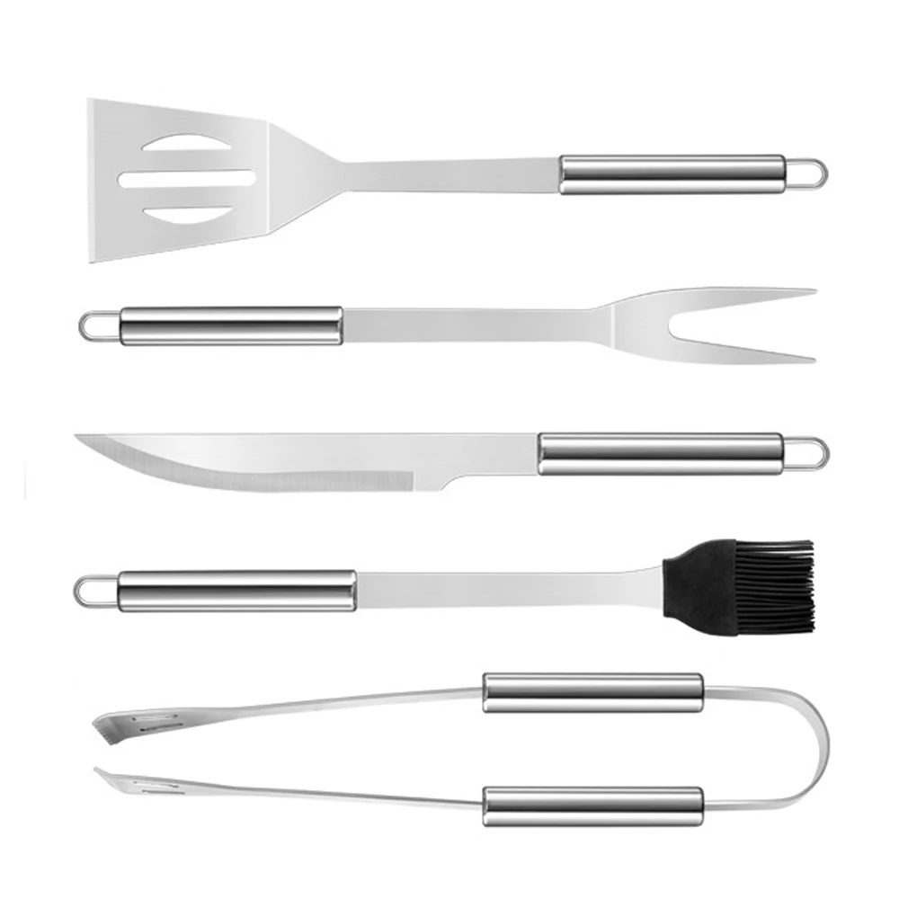 BBQ Tools Set Outdoor Barbecue Utensils Garden Grill Multi function Accessories Stainless Steel In Portable Case Bag