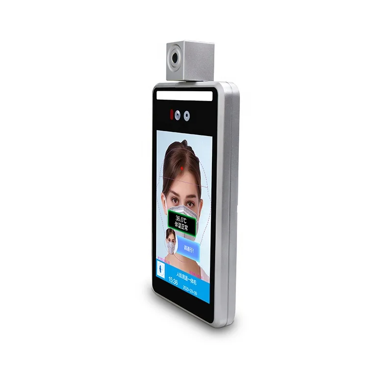 8 Inch Face Recognition Temperature Measuring Machine Face Recognition Attendance Machine for Turnstile