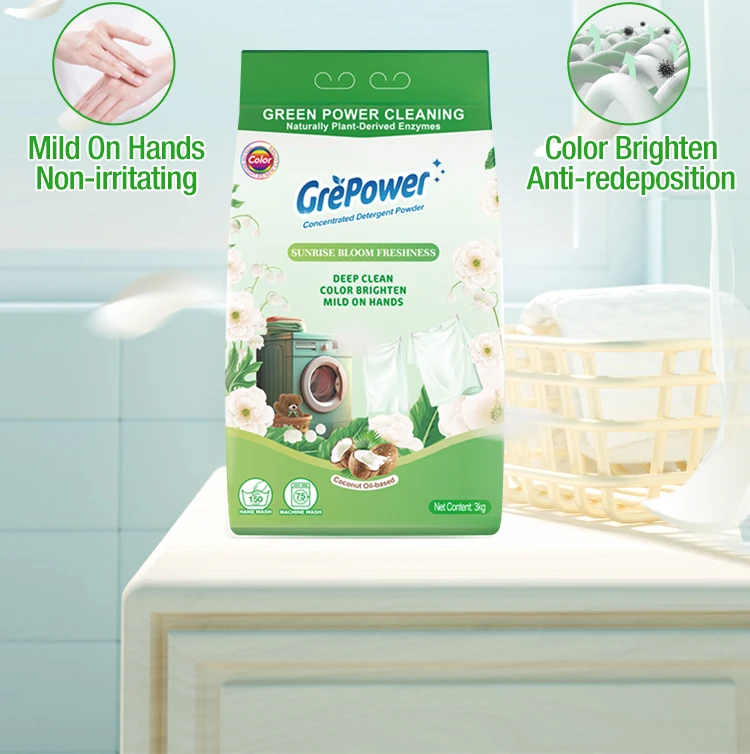 Liby Grepower bulk detergent powder detergente en polvo powder cheap laundry soap washing powder 20kg wholesale price oem