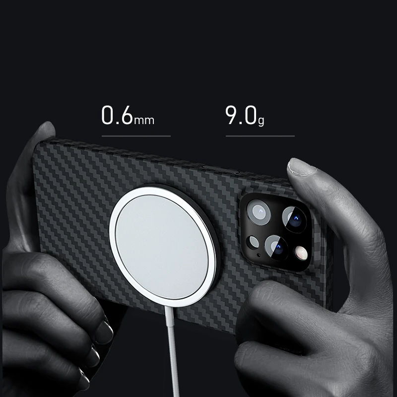 PRODA/AZEADA Super Slim Carbon Fiber Case for iPhone 14 13 12 11 Ultra Thin Protective Mobile Phone Cover