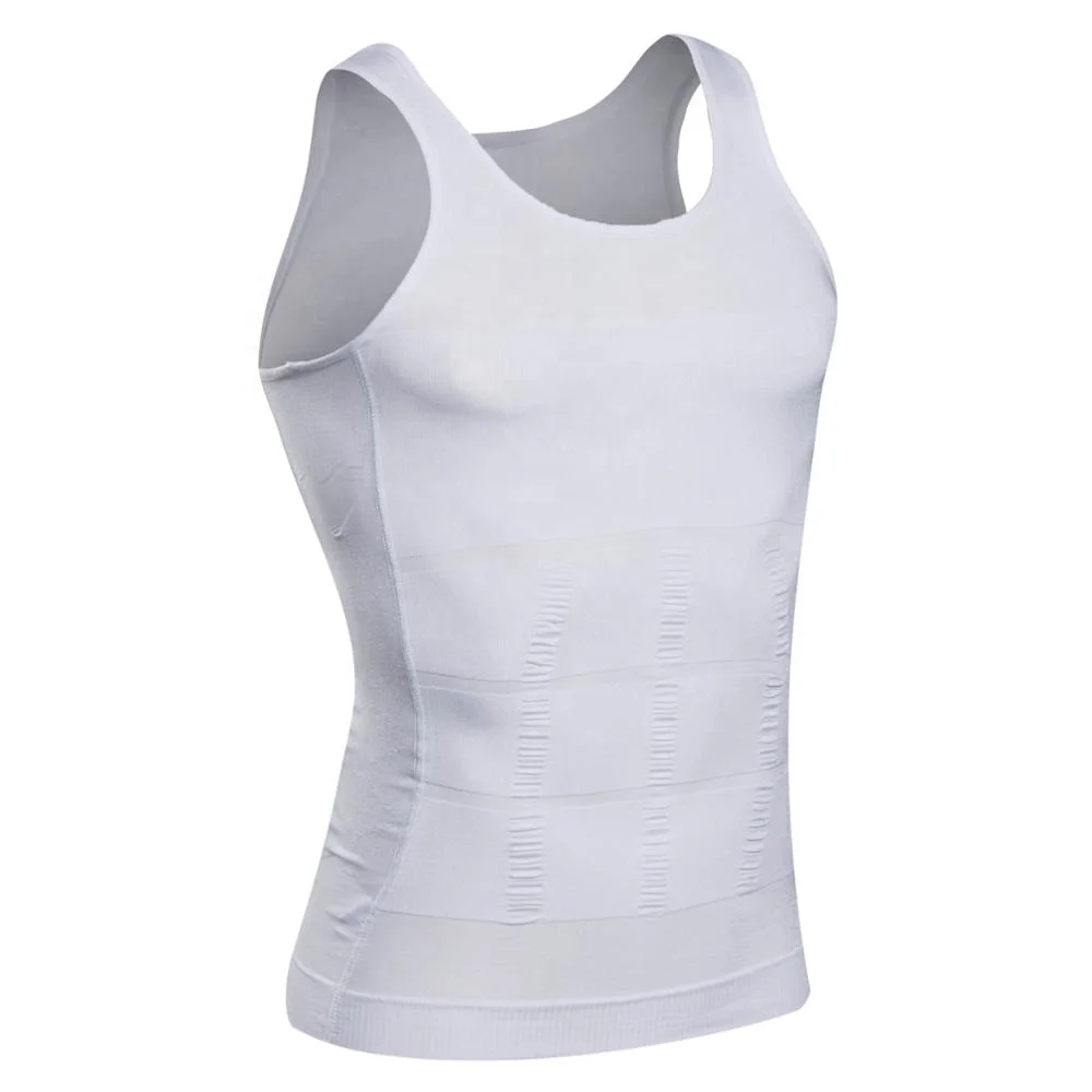  W006 прошитая Классическая утягивающая мужская майка 70D с панелями для коррекции фигуры