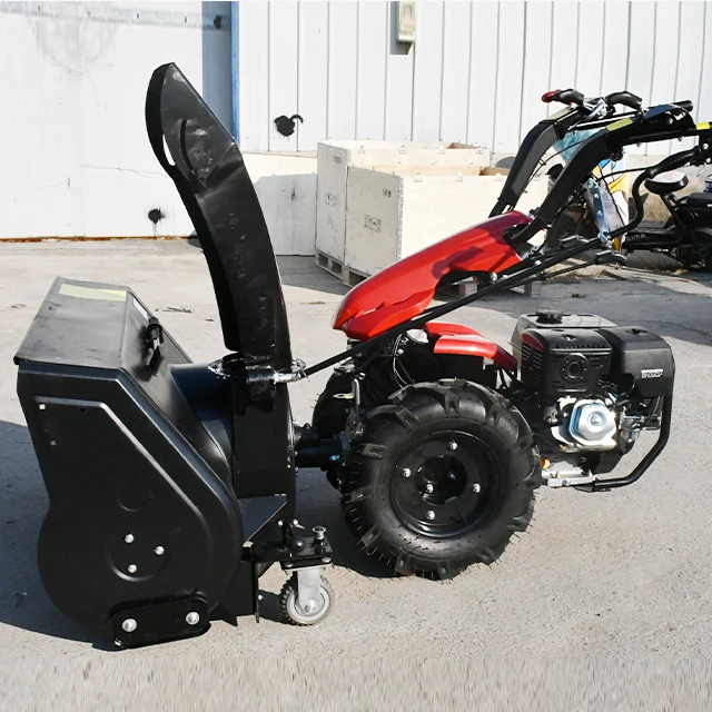Мощный бензиновый 23hp мини-колесный погрузчик нескользящий руль снегоуборочная машина для метла распродажа