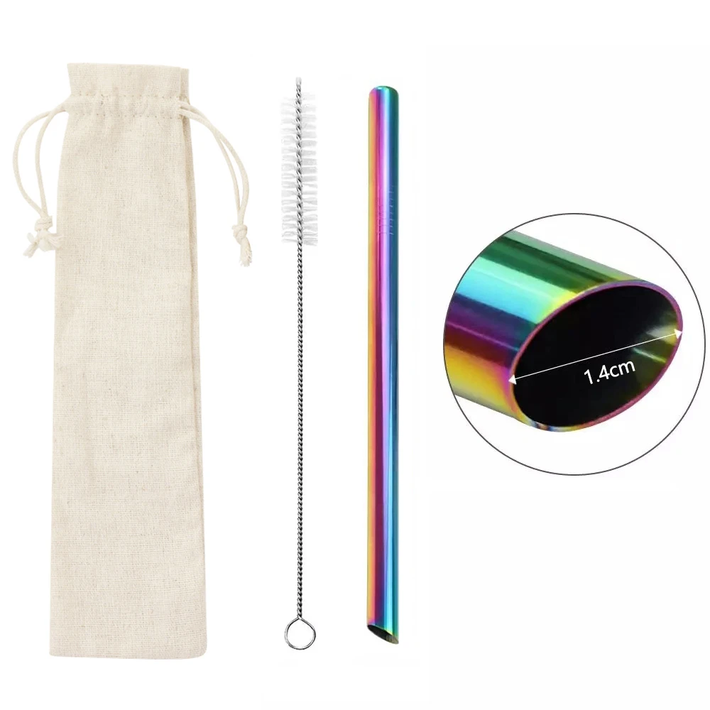 215*12 мм многоразовые металлические косые разрезы пузырьковая чайная соломка из нержавеющей стали Питьевая соломка оптом