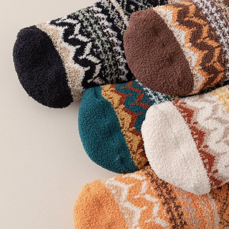 super warm -9 degree cold weather women indoor floor bedroom cozy sherpa fleece lined slipper socks