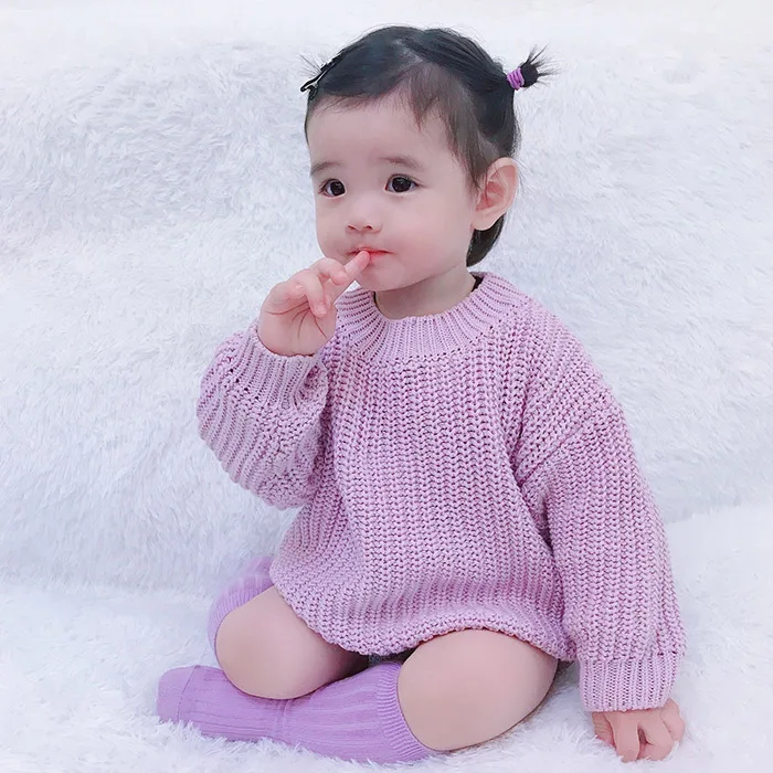 
Toddler Icing Long Sleeve Crew Neck Sweater Baby Pullover Knitted Children Clothing 