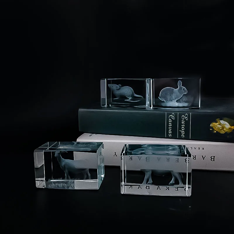 Honor Of Crysal Custom 3d Laser Cut Crystal Cube 3d Laser Engraved Crystal Cube With Led Light