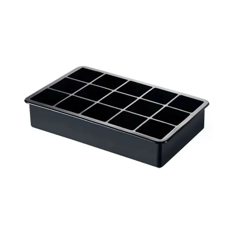 Home Use Ice Cream 15 Cavity Square Ice Tray DIY Fruit Food Grade Silicone Ice Cube Tray