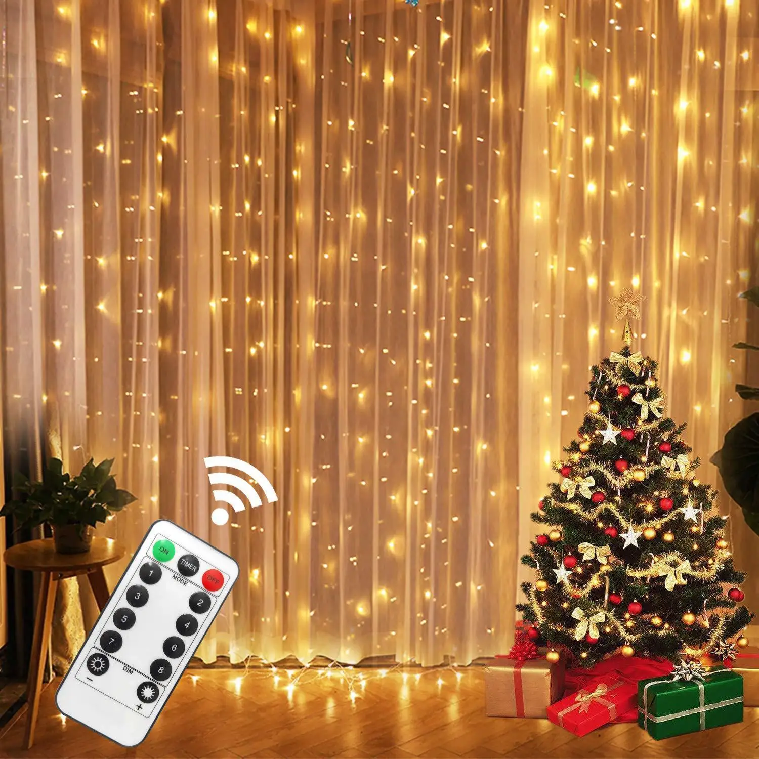 3m 300 LED USB Twinkle Star LED Window Curtain String Lights Remote Control Outdoor Fairy Lamp Garland Led Curtain Light