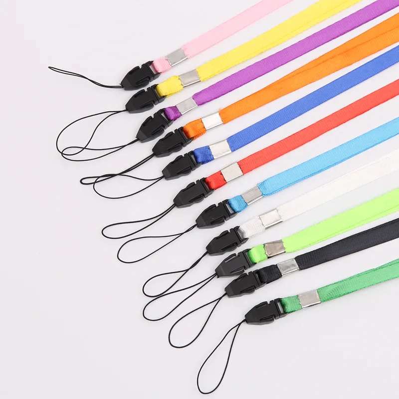 Colorful Polyester Exhibition event card Polyester neck lanyards Strap String Removable clasp