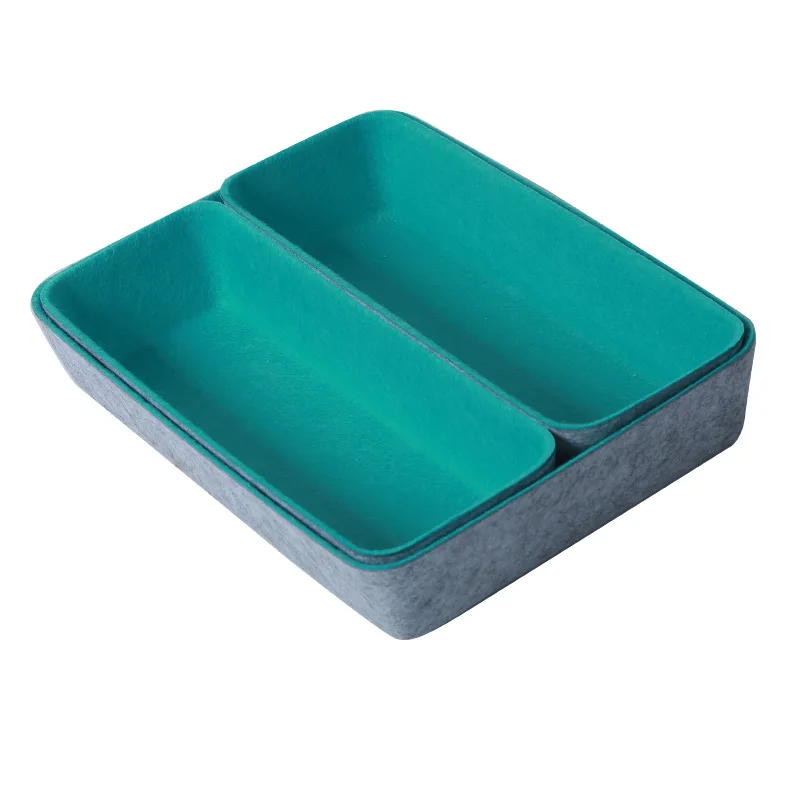 Simple Felt Table Top Storage Box Table Jewelry Key Small Storage Basket Home Office Storage Box