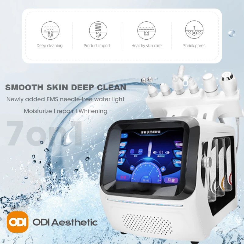 7 в 1 кислородные пузырьки водорода RF Hydra Face H2O2 очистка акне для лица инжектор без иглы микро кристаллическая машина дермабразии