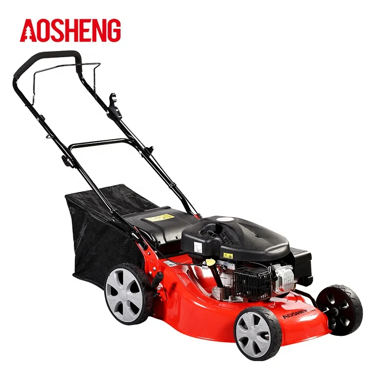 AOSHENG gas lawn mover 4 stroke professional petrol low noise 173cc lawnmower
