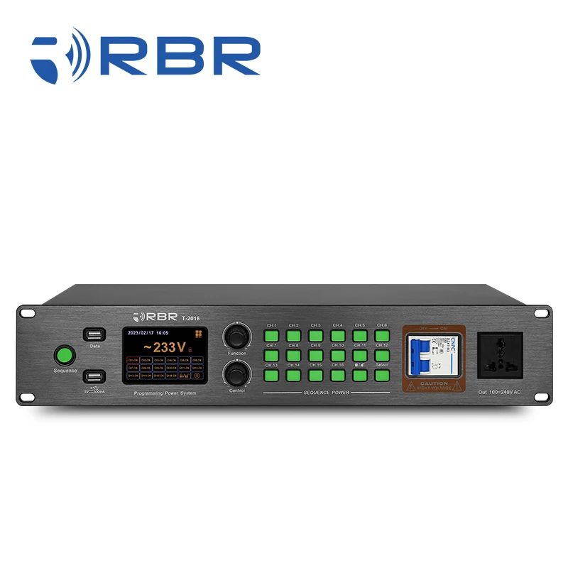 Сенсорный экран t2016 16 + 1CH контроллер последовательности питания с фильтром