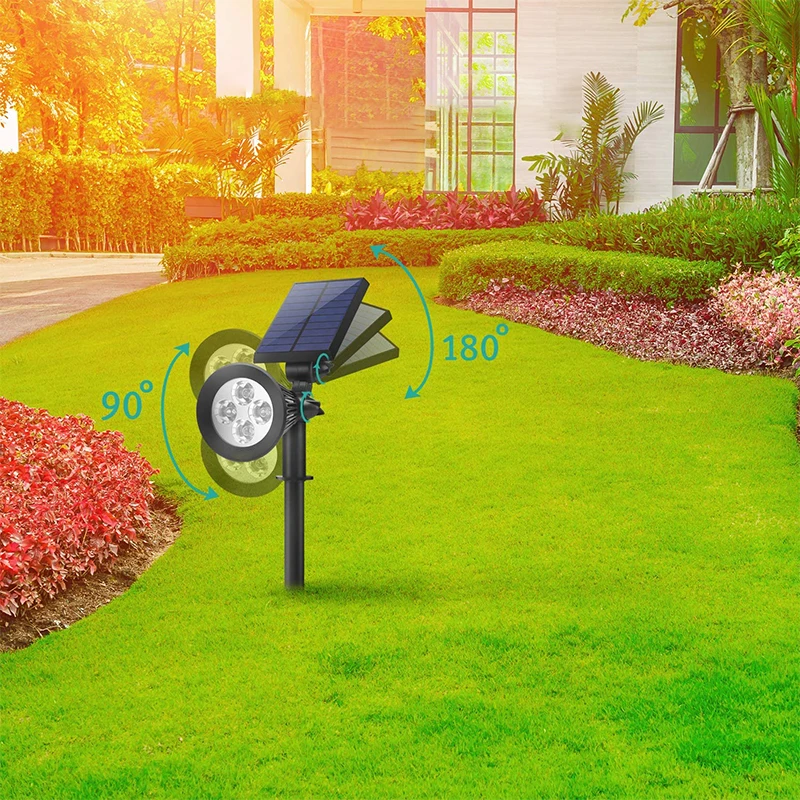 
High Quality Outdoor Solar Power Led Landscape Light Adjustable Spotlight Flood Light for Lawn 