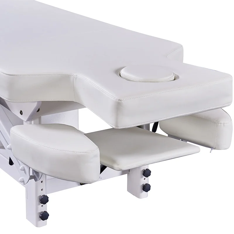 European Style Wooden Massage Table Spa Bed for Beauty Salon with i Pad Rack Commercial Furniture Professional Manufacturer