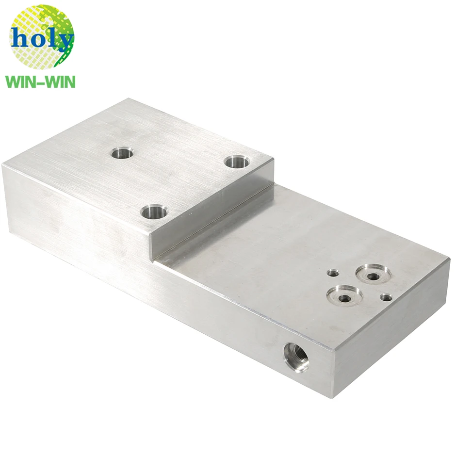 High Accuracy Auto Aluminum Block Parts CNC Auto Parts with Brushing Finish CNC Machining Factory