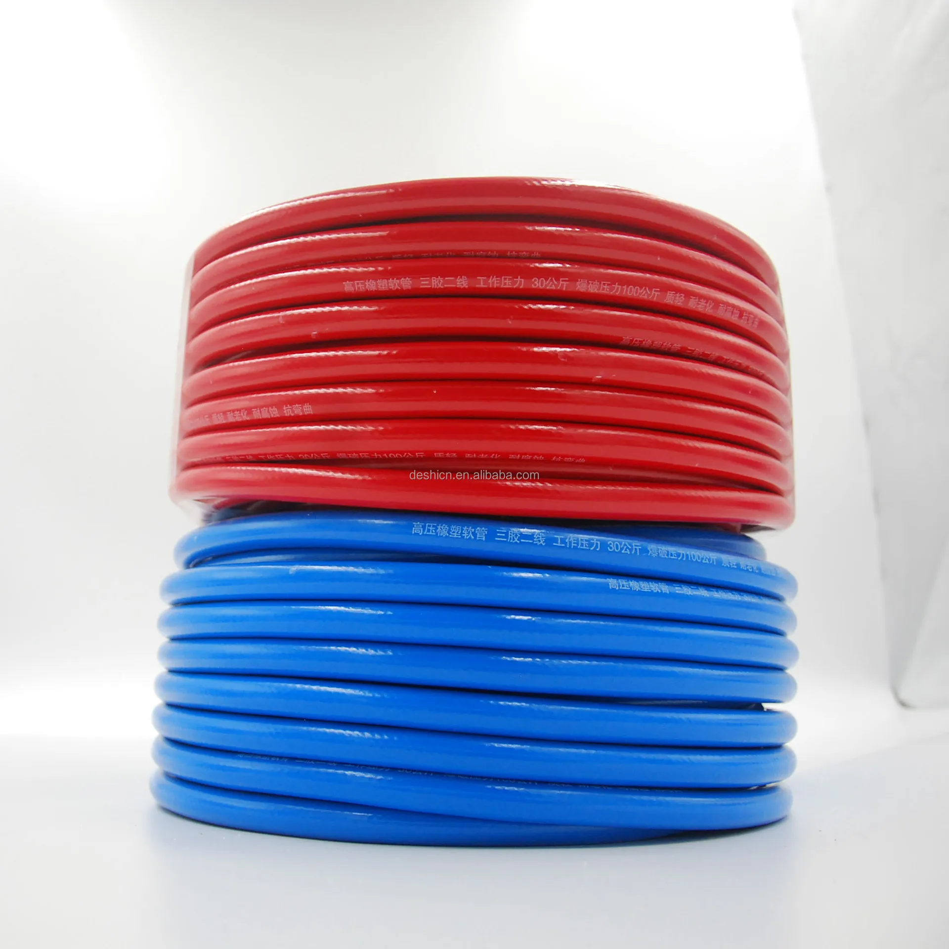 Flexible Abrasion Resistant 8MM Welding Hose Oxygen Hose /Acetylene Hose Red or Blue Three glue two line process