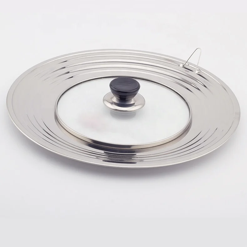 Cooking Lids On Frying Pan Multisize Universal Pot Lid For Bowsl Pans 22cm-32cm Stainless Steel Multi Size Pot Cover l Lid Cover
