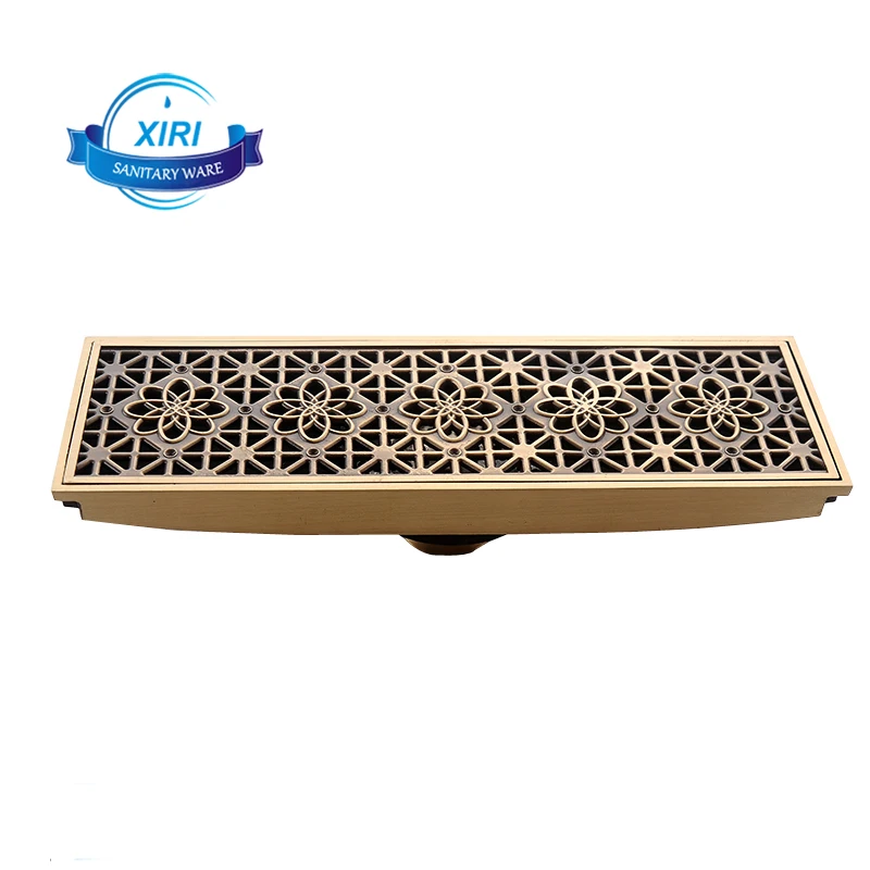 Best Selling Antique Rectangular Shower Floor Drain Bathroom Large Displacement Shower anti-odor toilet floor drain  WL8549
