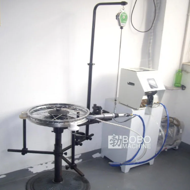 Bike rim spoke nipple feeding and driving machine