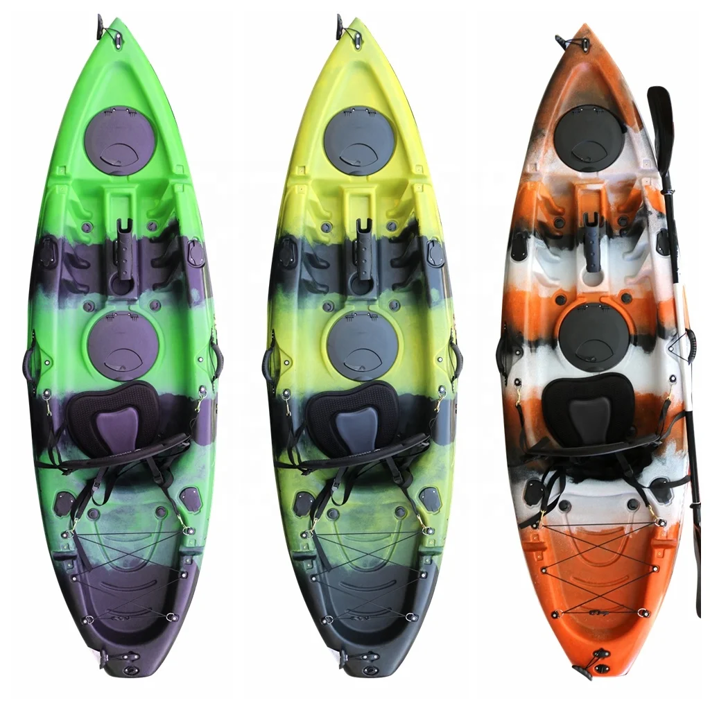 Factory Direct High Quality Nice Price 8.7 FT Single Person Fishing Kayak with Paddle,Seat and Fishing Rod Holder