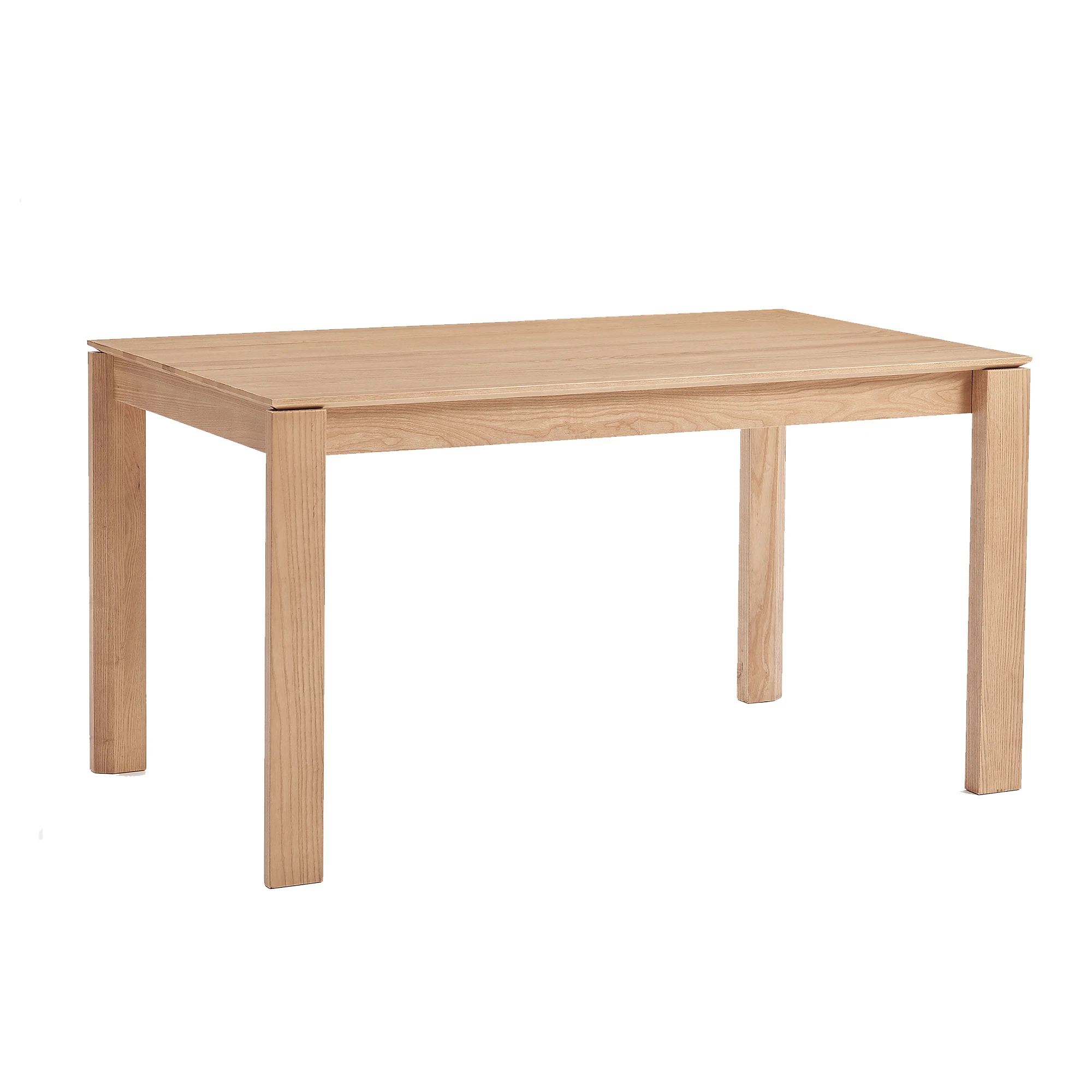 Easy Assemble and CKD Small Volume Package Rectangular Dining Table Solid Ash Wood Modern Real Lumber Wood Dining Room Furniture