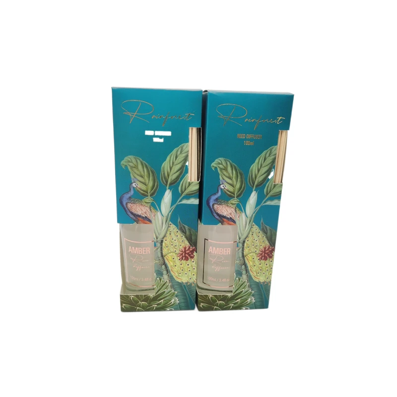 Cherry Perfume Aromatic Room Odor Diffuser Glass Bottle Amber Reed Diffuser for home scents and spa wellness Aromatheropy