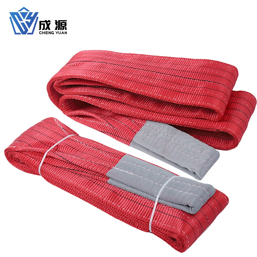 Hot sell lifting polyester flat webbing belt webbing sling 3 Tons Polyester Webbing Belt Sling