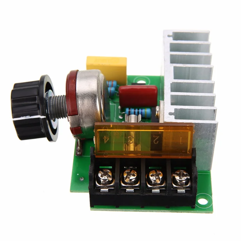 4000W 0-220V AC SCR Электрический регулятор напряжения скорости вращения двигателя диммеры скорость затемнять с Температура
