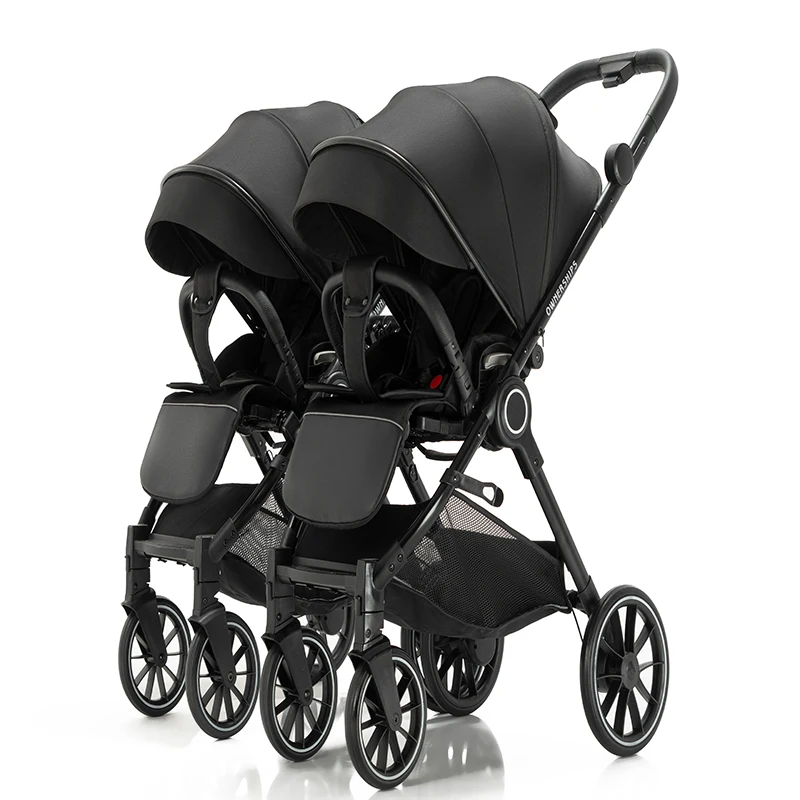 2022  hot sale aviation Aluminium twin baby pram babay twin stroller