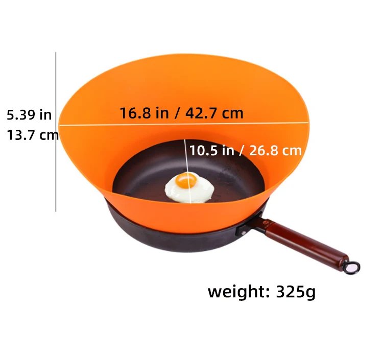 High Quality Wholesale Heat Resisting  Food Grade Splatter Guard Silicone Anti Oil Splash Pot Surround for Pot Cooking