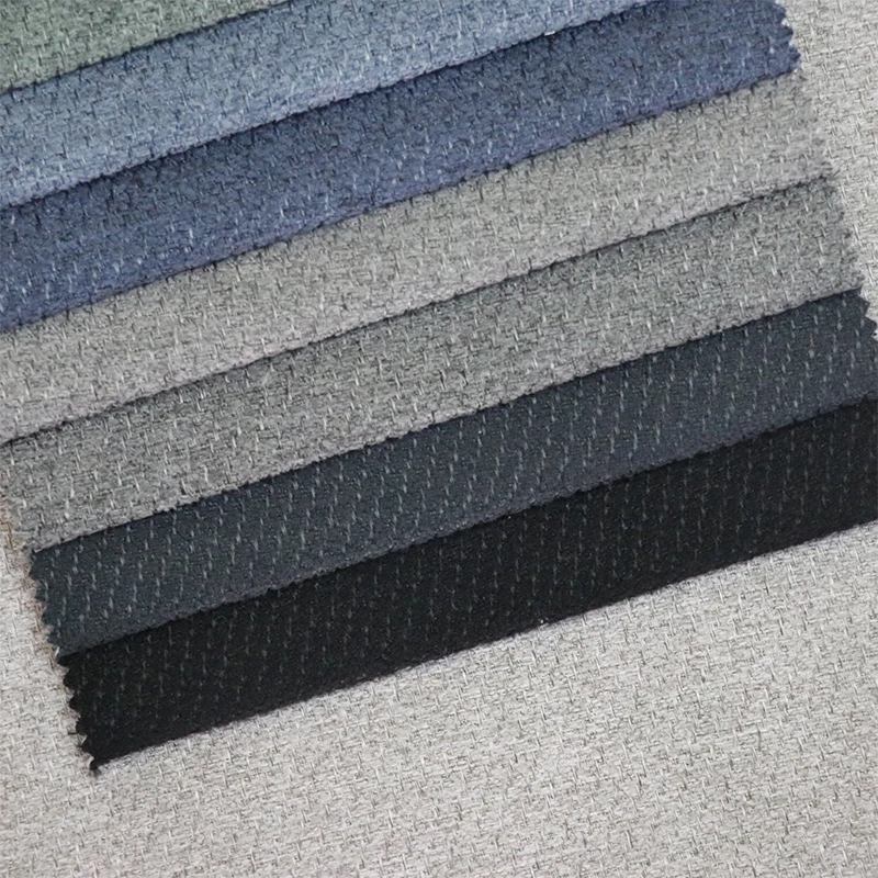 2483 Custom Pattern Easy Clean Brush Breathable Backing Upholstery Furniture Waterproof Faux Linen 100% Polyester Sofa Fabric