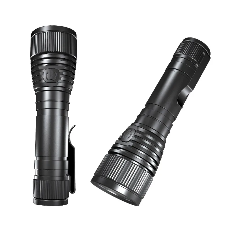 Portable LED Flashlights Rechargeable Aluminum Alloy Powerful Tactical Hand Torches for Running Outdoor Camping