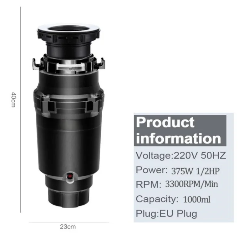 Smart Electric Food Waste Processor Dishwasher Connected Kitchen Sink Waste Disposer Factory Wholesale