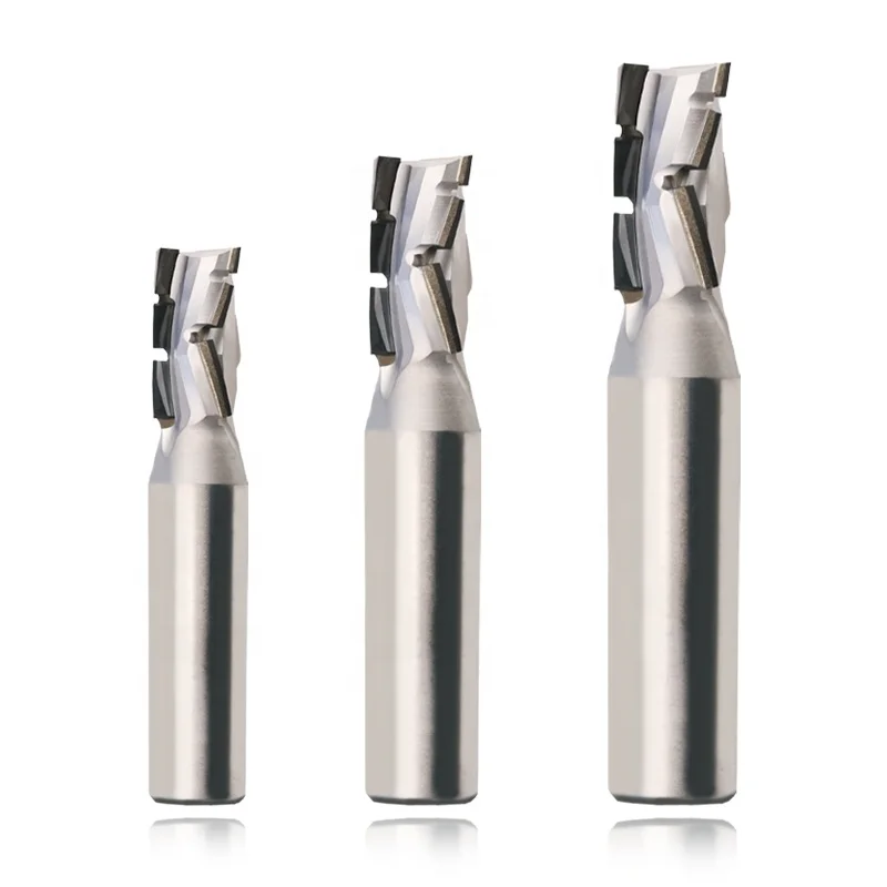 3-edge aluminum alloy special milling cutter high gloss carbide straight shank end milling cutter