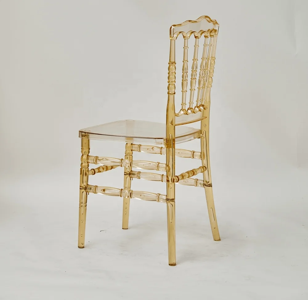 Amber Color Stackable Wedding Event Party Rental Dining Banquet Hotel Hall Napoleon Chair