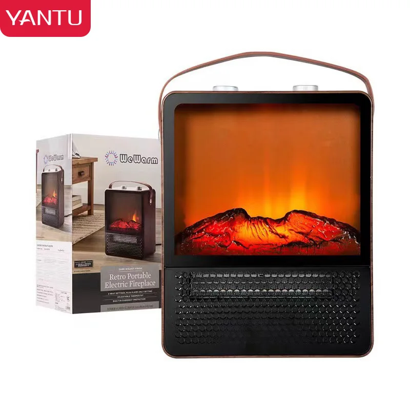 YANTU fireplace heater free standing portable indoor outdoor table modern  decorative 3D electric fireplaces Christmas BLM08