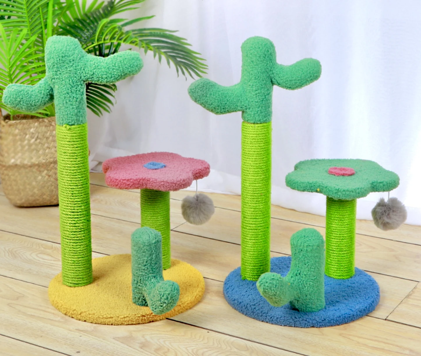 
On Sale Hot Selling Cheap Flower Tree Sample Available Colorful Cat Tree Cat Scratching Funny Board 