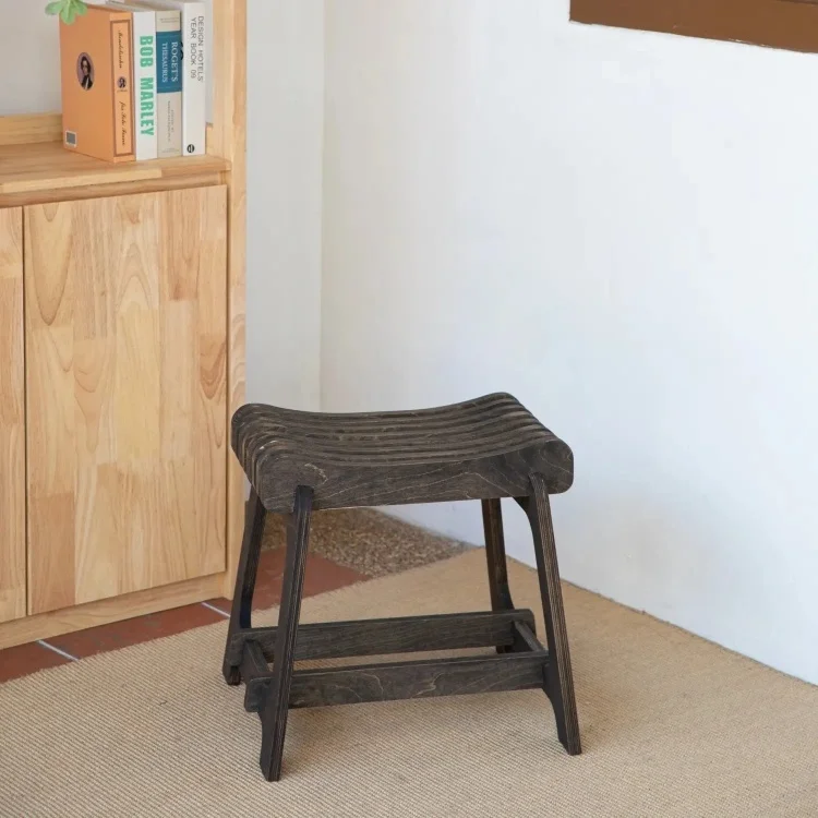 Customization birch plywood stool 45*40*42 cm wood seat