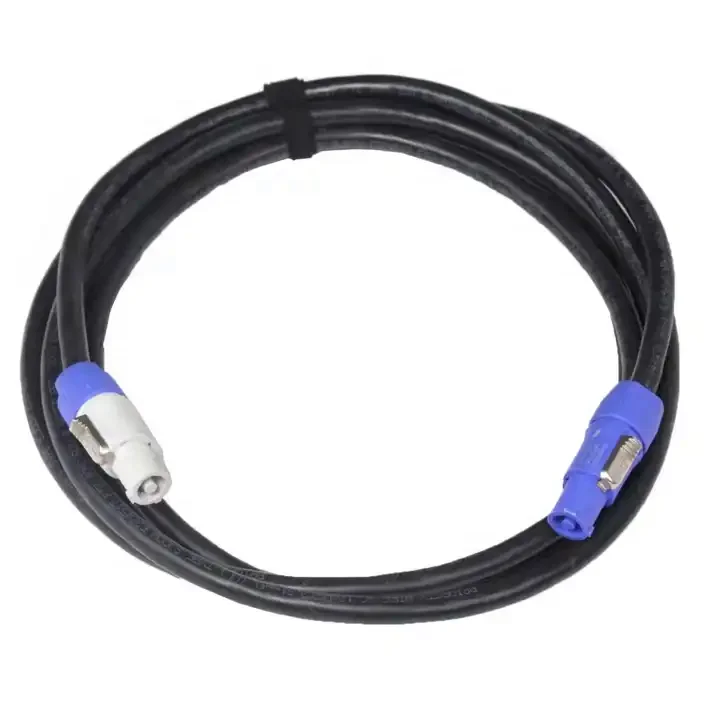 Stage cable 5m 3x2.5mm2 white blue power plug powercon connector