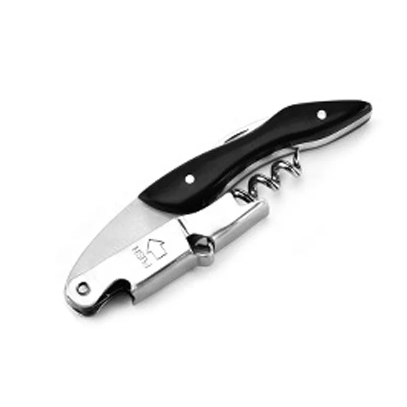 Low Price Promotion Gift Beer Bottle Opener Red Wine Corkscrew Opener With Foil Cutter