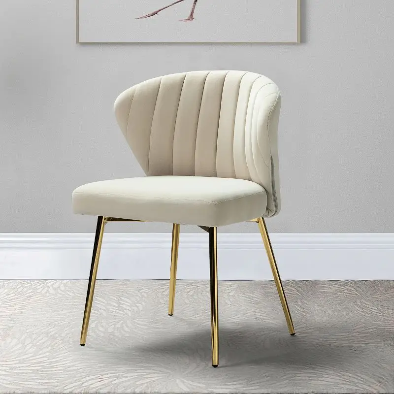2022 New Modern Luxury Style Dining Chair Indoor Furniture Velvet Dining Chairs With Gold Legs