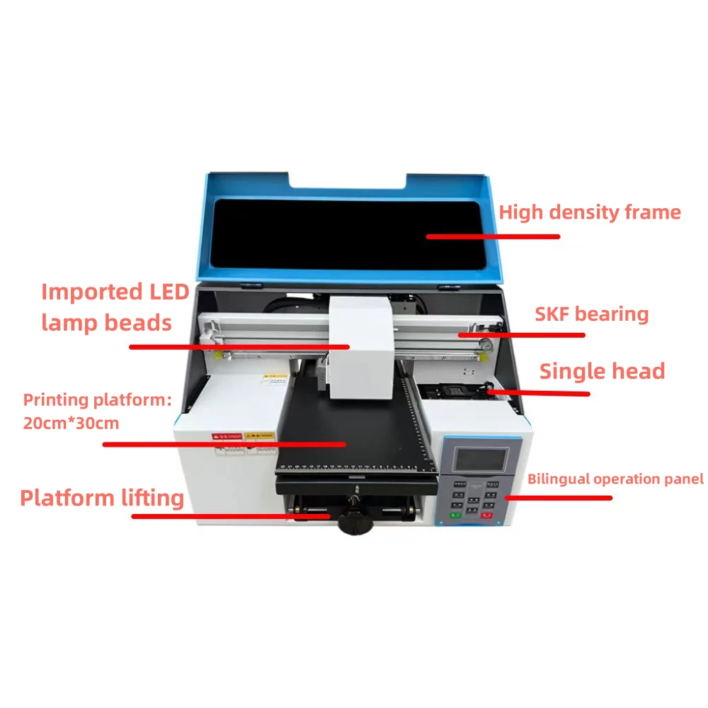 Цифровой Настольный одноголовный принтер tx800 uv 20x30 см A4 планшетный чехлы для телефонов наклейка акриловое стекло