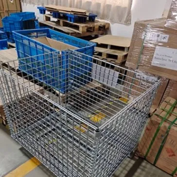 Industrial Collapsible Pallet Mesh Container Cage Trolley Roll Container Cage Trolley With Door