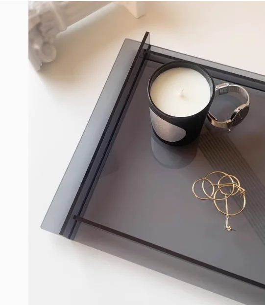 Counter Table Acrylic Display Tray Custom Acrylic Organizer Tray Acrylic Dinner Trays