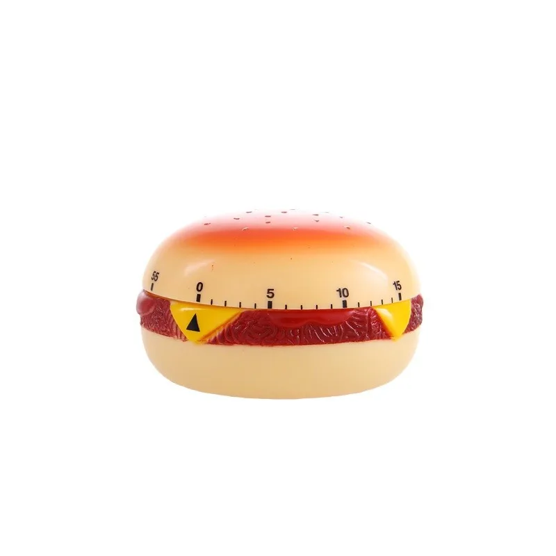 Cute Productivity Cooking Timer Google Pomodoro Timer Hamburger Mechanical Kitchen Decorative Timer